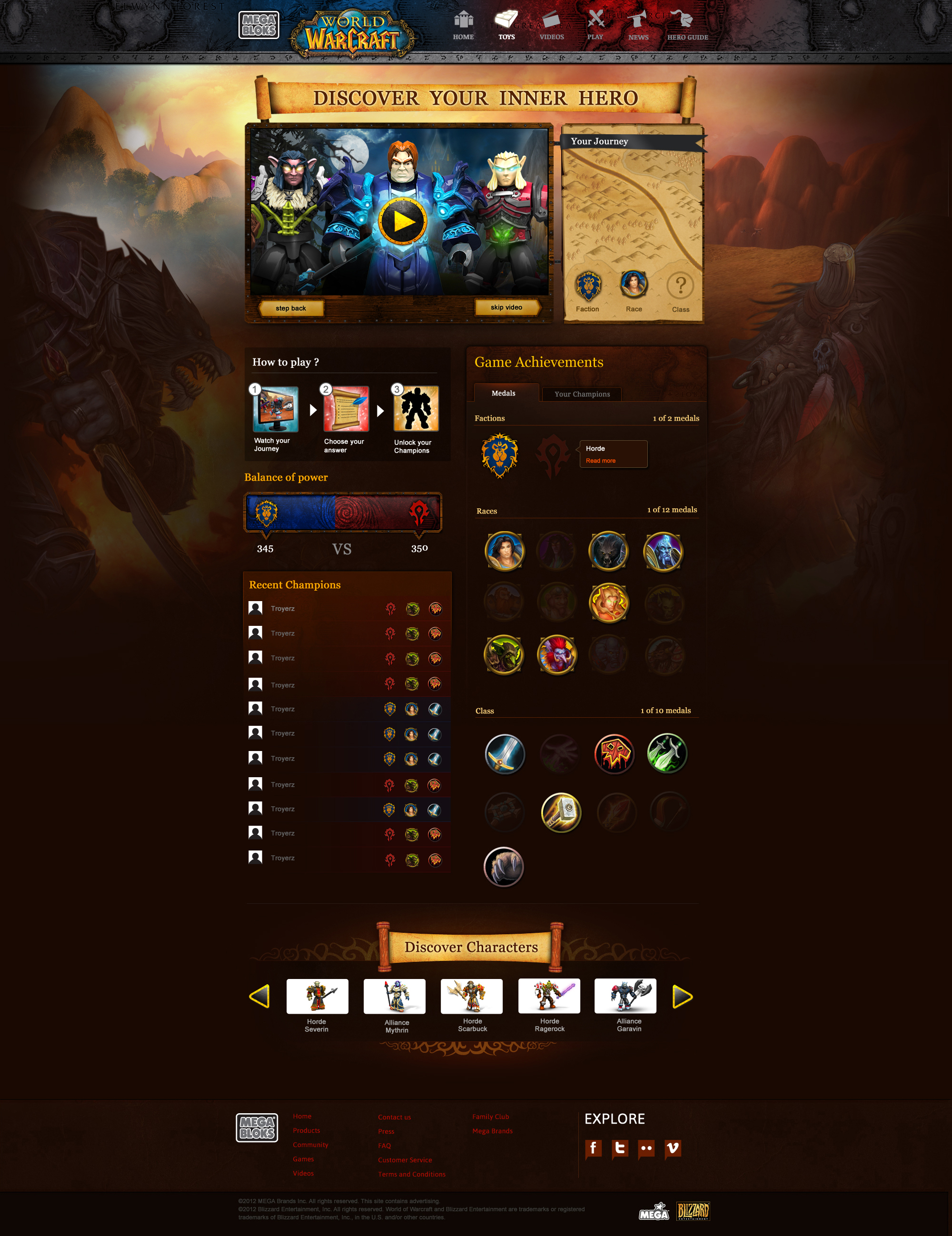 WORLD OF WARCRAFT WEB DESIGN