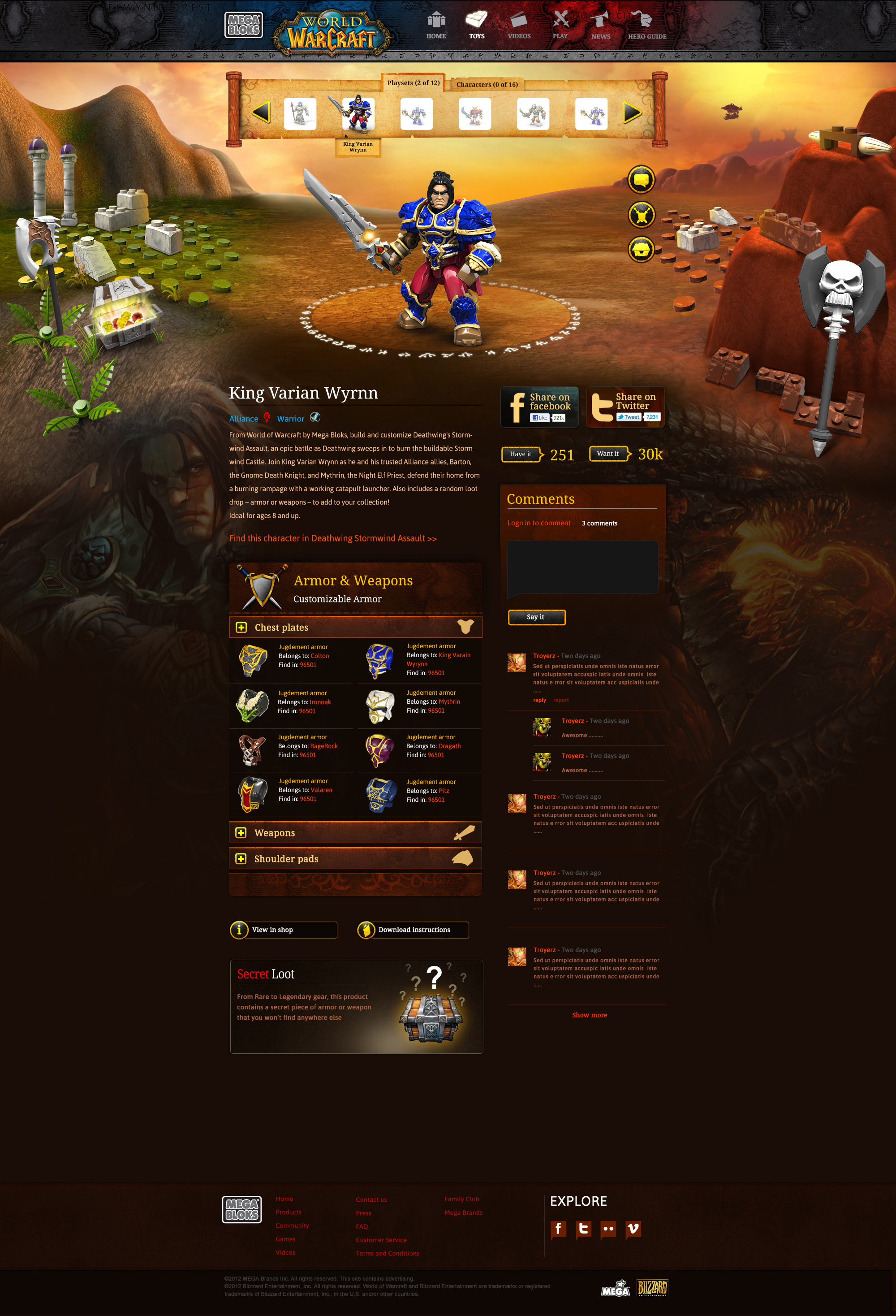 WORLD OF WARCRAFT WEB DESIGN