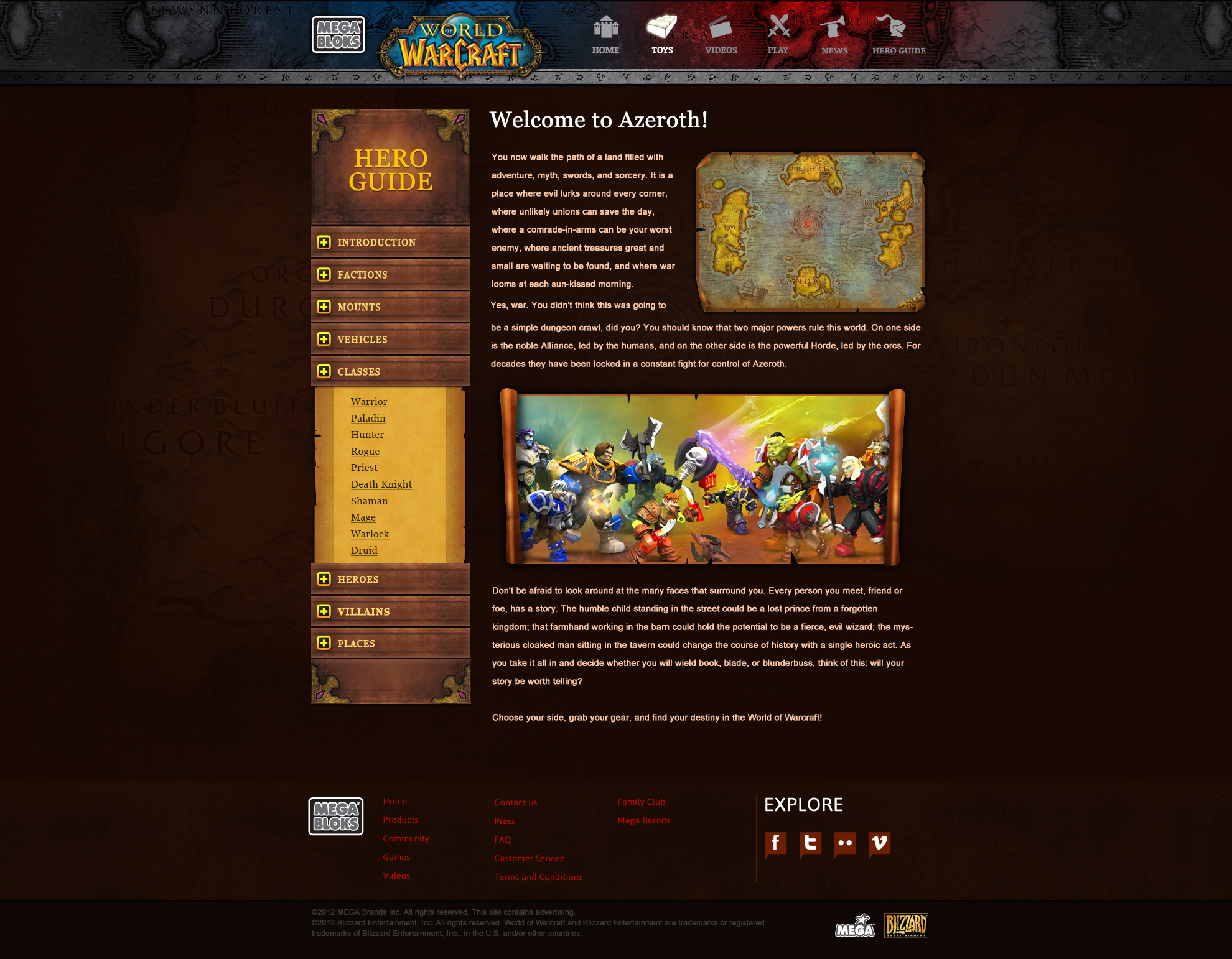 WORLD OF WARCRAFT WEB DESIGN