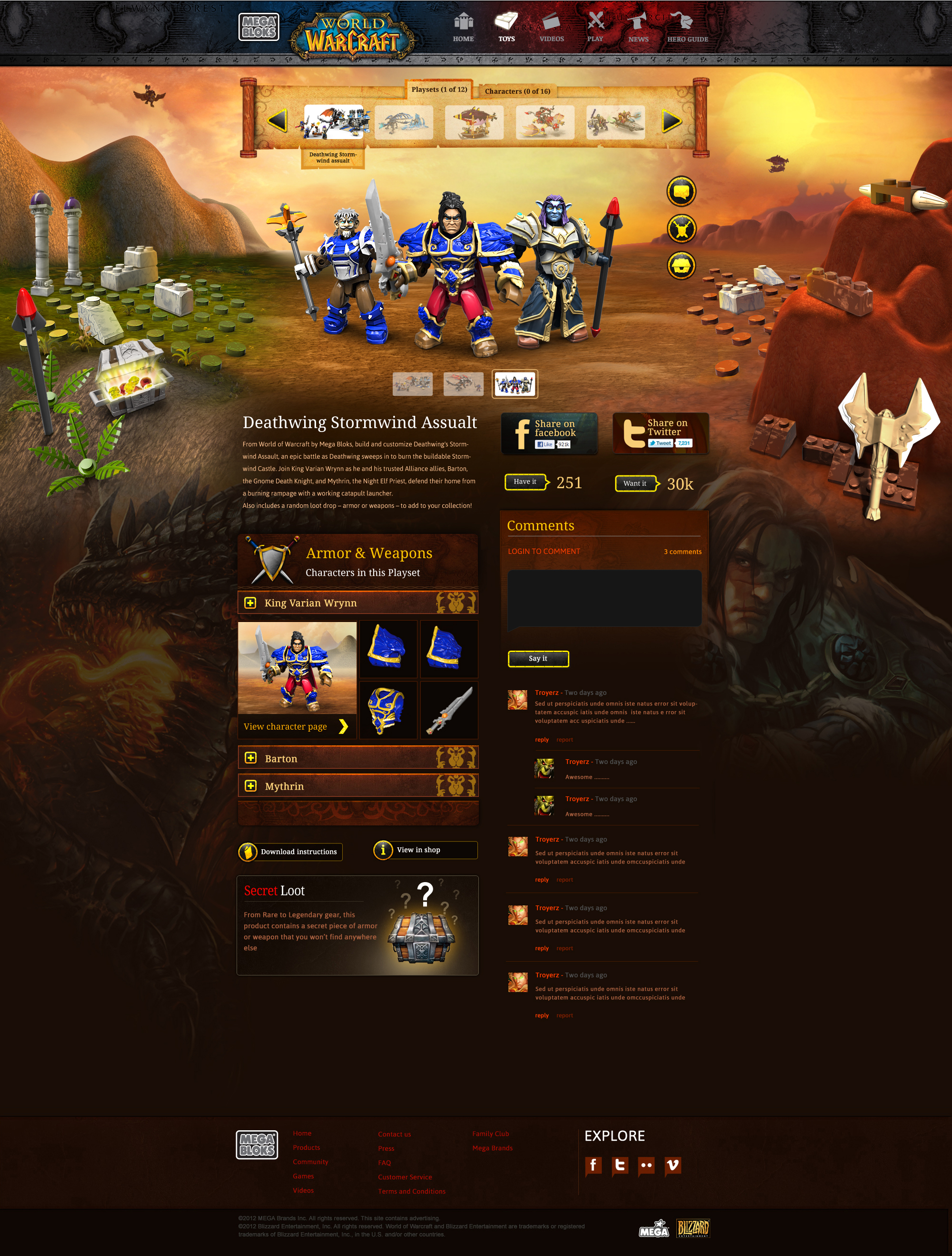 WORLD OF WARCRAFT WEB DESIGN